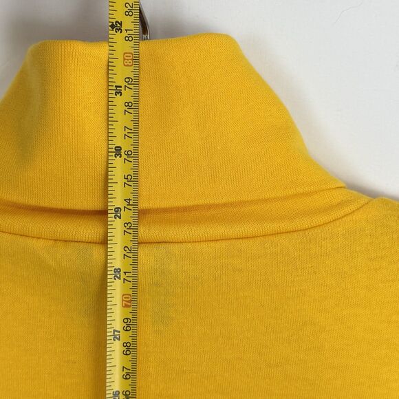 Medalist Made in USA Yellow Cotton Turtleneck Shirt Medium Vintage 90s - Picture 11 of 12